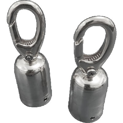 PONTEIRA METAL P/ CORDA TS FILA GANCHO CROMADO PRATA 28 MM C/ 2 UND
