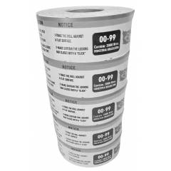 Rolo de Senha para Atendimento – Bobina de Senha Numerada 2 Dígitos (00 a 99) – 2000 Senhas - Preto