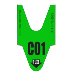 Rolo de Senha Alfanumérica 2 Dígitos (C00 a C99) – Verde – 2000 Senhas