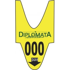 Rolo de Senha Personalizada Amarelo 3 Dígitos (001 a 999) – Caixa com 100 Rolos