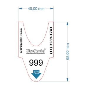 Rolo de Senha Personalizada Azul 3 Dígitos (001 a 999) – Caixa com 100 Rolos