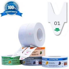Rolo de Senha Numerada Verde – 2 Dígitos (00 a 99) com 2000 Senhas