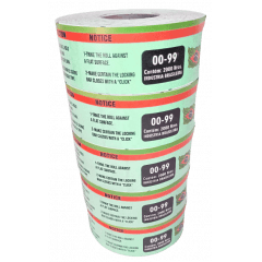 Rolo de Senha Numerada Verde – Bobina de Atendimento 2 Dígitos (00 a 99) com 2000 Senhas