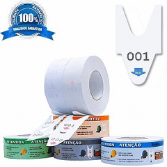 Rolo de Senha Numerada Azul – 3 Dígitos (000 a 999) – 2000 Senhas