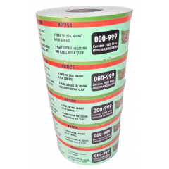 Rolo de Senha Numerada Verde – 3 Dígitos (000 a 999) – 2000 Senhas 