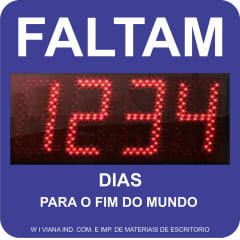 Painel Eletrônico 58x25 cm Contador Digital Personalizado com Controle Sem Fio Wi