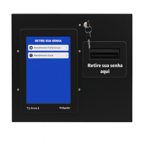 Dispensador Eletrónico de senhas / Impressora de Senhas Digital TS-Print Visor Touch 8" App +Ts-Digital 1.0