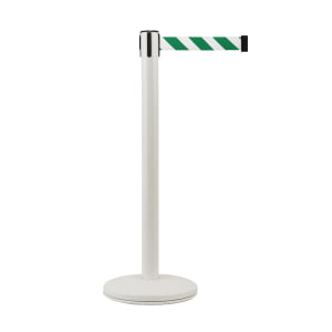 Pedestal Retrátil Preto com Fita Zebrada de 3 Metros – Ideal para Sinalização e Delimitação PACK C/ 20