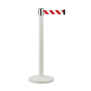 Pedestal Retrátil Verde com Fita Zebrada de 3 Metros – Ideal para Sinalização e Delimitação PACK C/ 20