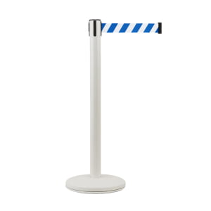 Pedestal Retrátil Verde com Fita Zebrada de 3 Metros – Ideal para Sinalização e Delimitação PACK C/ 20