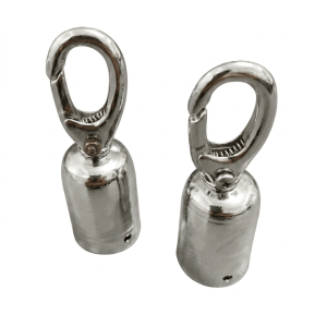 PONTEIRA METAL P/ CORDA TS FILA GANCHO CROMADO PRATA 28 MM C/ 2 UND