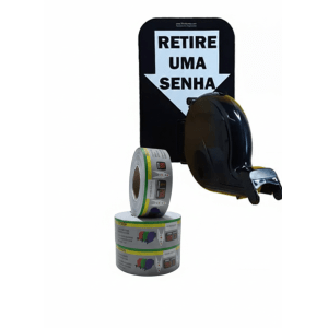 Dispensador de Senha Bico de pato Senhas Numeradas e Placa Retire Sua Senha Preto Dispensador de Senha Bico de pato Senhas Numeradas e Placa Retire Sua Senha Preto