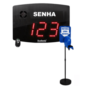 Painel Eletrônico De Atendimento Sequencial Senha 24X18 Cm Controle Sem Fio + Kit TiraSenha Pedestal de Chão Painel Eletrônico De Atendimento Sequencial Senha 24X18 Cm Controle Sem Fio + Kit TiraSenha Pedestal de Chão