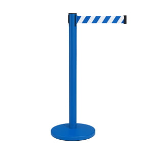 Pedestal Retrátil Colorido com Fita Zebrada de 3 Metros – Ideal para Sinalização e Delimitação