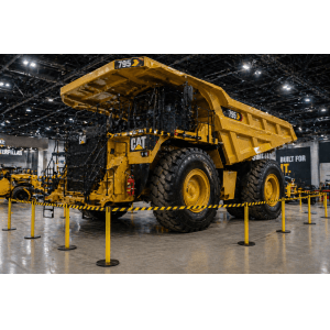 Pedestal Demarcador TS Fila Industrial – Aço Carbono Amarelo com Fita Retrátil Zebrada Preta e Amarela (4,5 metros)