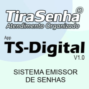 App TS-Digital V1.0 - Sistema para controle de senhas Universal para uso com paineis led sequencial 