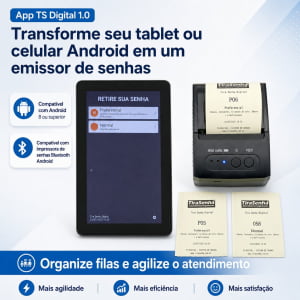 App TS Digital 1.0 – Transforme seu Tablet ou Celular Android em um Emissor de Senhas