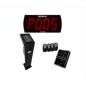 Painel de Senhas Digital A-60 + Totem Touch 10" c/ Impressora Corte Automático - Atendimento Eficiente Painel de Senhas Digital A-60 + Totem Touch 10" c/ Impressora Corte Automático - Atendimento Eficiente