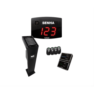 Painel de Senhas Digital A-25 + Totem Touch 10" c/ Impressora Automática - Atendimento Eficiente Painel de Senhas Digital A-25 + Totem Touch 10" c/ Impressora Automática - Atendimento Eficiente