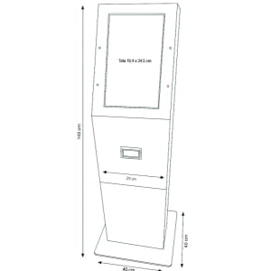 Totem Emissor de Senhas Auto Atendimento TS-TOTEM WIN Visor Touch 15,6" Impressora Térmica 80 mm Autocorte 110/220v