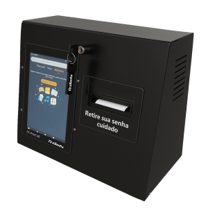 TS-Print Terminal de Autoatendimento para Sistema Emissor de senhas c/ Visor de 8" e Impressora Térmica de Senhas com corte automático de papel